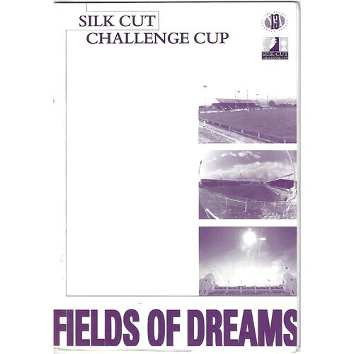 1998/99 Saddleworth Rangers v Walney Central Silk Cut Challenge Cup 2nd Round Rugby League Programme