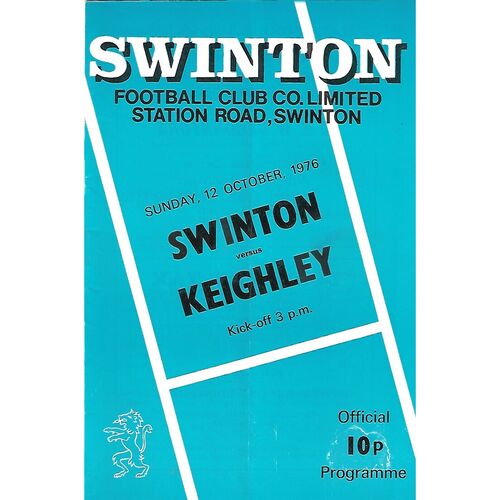 Swinton Home Rugby League Programmes