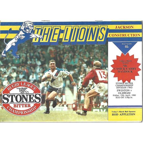 Swinton Home Rugby League Programmes
