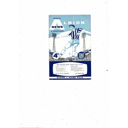 West Bromwich Albion Home Football Programmes