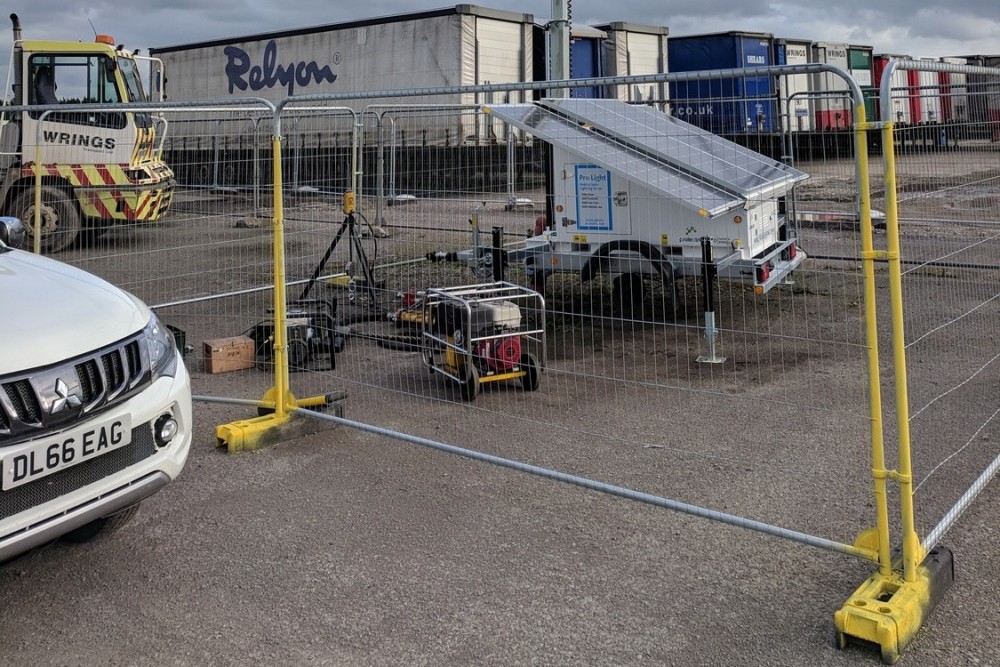 Security for temporary outdoor lighting