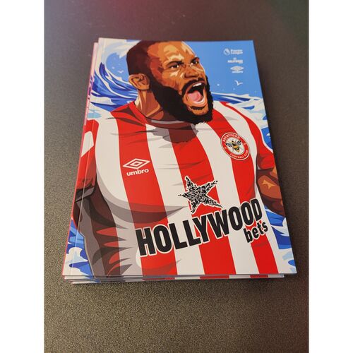 2021/22 Brentford v Brighton Football Programme + Team Sheet