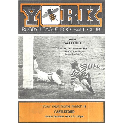 York Home Rugby League Programmes