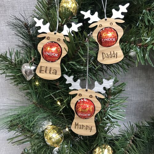 Reindeer chocolate tree decoration
