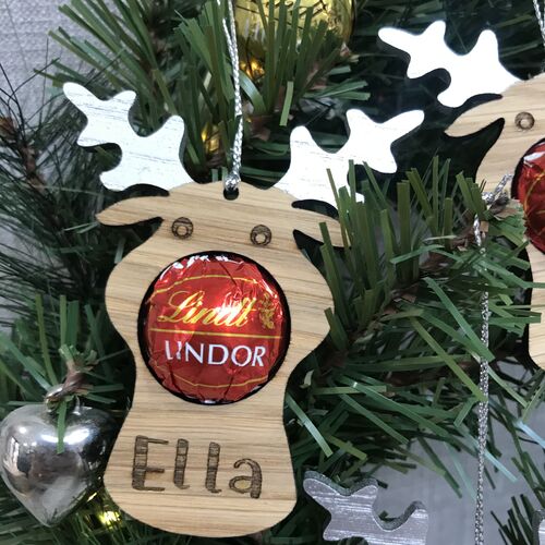 Reindeer chocolate tree decoration
