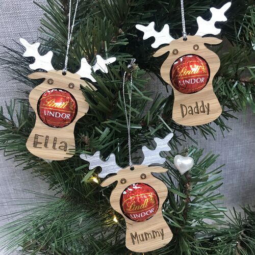 Reindeer chocolate tree decoration
