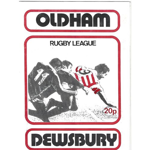 1979/80 Oldham v Dewsbury Rugby League Programme