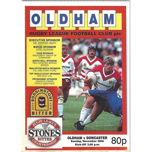 Oldham Home Rugby League Programmes