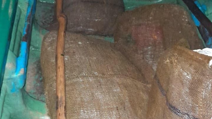 கடத்திவரப்பட்ட மஞ்சள் கைப்பற்றப்பட்டது