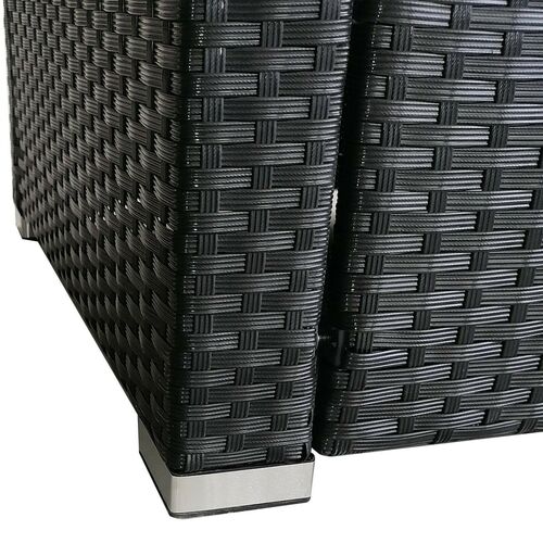 Rattan Garden Furniture Outdoor 5pcs Patio Sofa Set chairs Table (Rupert Black)