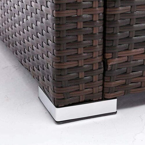 Rattan Garden Furniture Outdoor 5pcs Patio Sofa Set chairs Table (Rupert Brown)