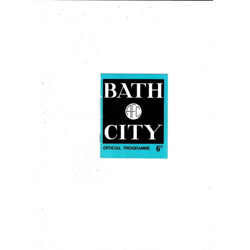 Bath City Home Football Programmes