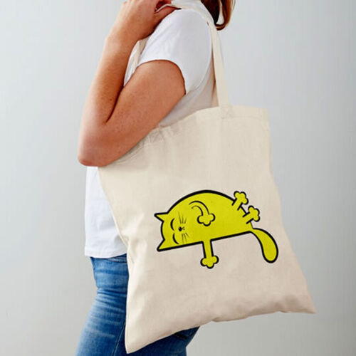 'Yellow Sleepy Cat' Shopper