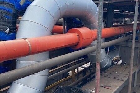 High Pressure Steam Mains - asbestos removal & re-lagging