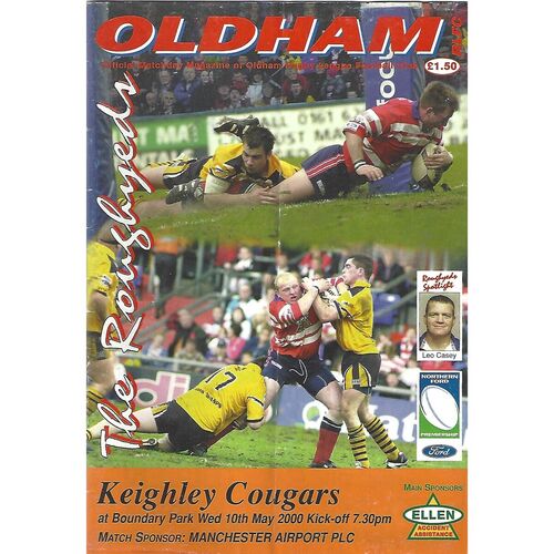 2000 Oldham v Keighley Cougars Rugby League Programme