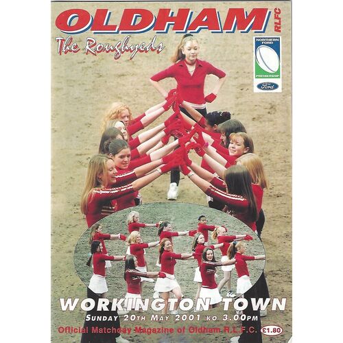 2001 Oldham v Workington Town Rugby League Programme