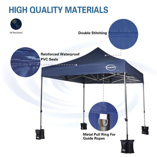 MAXIMUS HEAVY DUTY GAZEBO With Sides (BLUE)