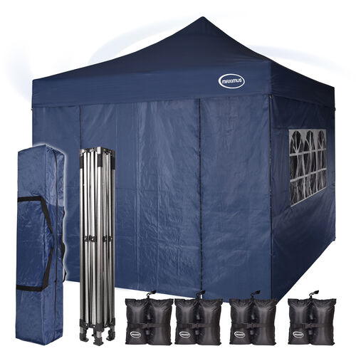 MAXIMUS HEAVY DUTY GAZEBO With Sides (BLUE)