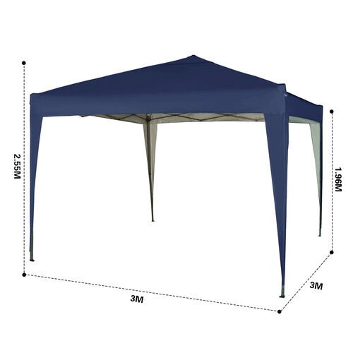 3m x 3m Gazebo Resistant Outdoor Garden Marquee Canopy NS (Blue)