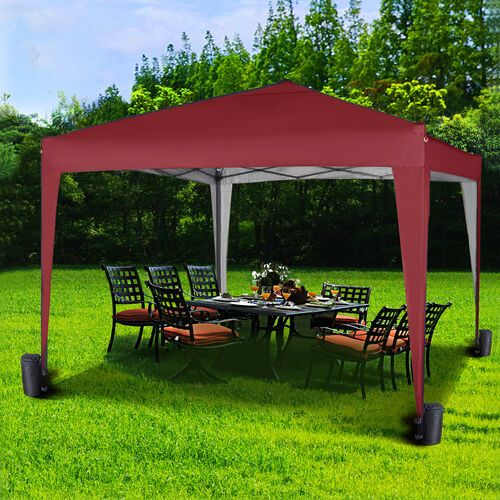 3m x 3m Gazebo Resistant Outdoor Garden Marquee Canopy NS (Red)