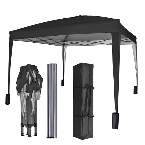 3m x 3m Gazebo Resistant Outdoor Garden Marquee Canopy Canopy + side's (Black)