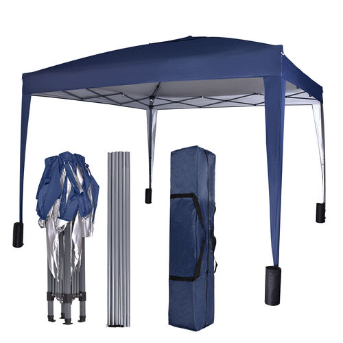 3m x 3m Gazebo Resistant Outdoor Garden Marquee Canopy Canopy + side's (Blue)