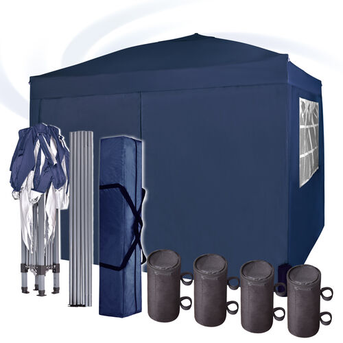 3m x 3m Gazebo Resistant Outdoor Garden Marquee Canopy Canopy + side's (Blue)