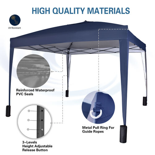 3m x 3m Gazebo Resistant Outdoor Garden Marquee Canopy Canopy + side's (Blue)