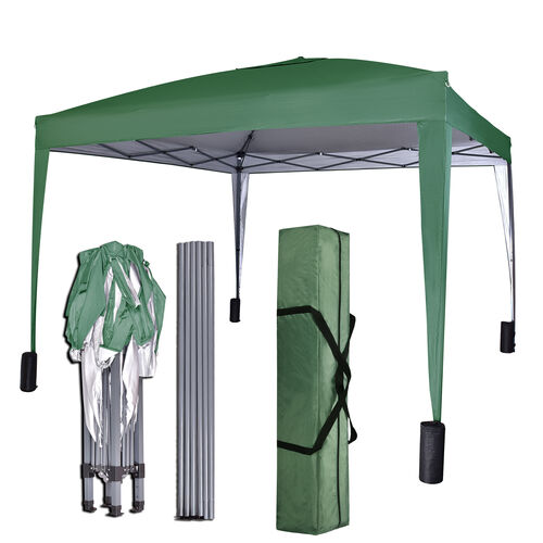 3m x 3m Gazebo Resistant Outdoor Garden Marquee Canopy Canopy + side's(Green)