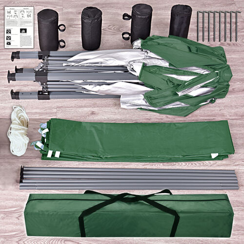 3m x 3m Gazebo Resistant Outdoor Garden Marquee Canopy Canopy + side's(Green)