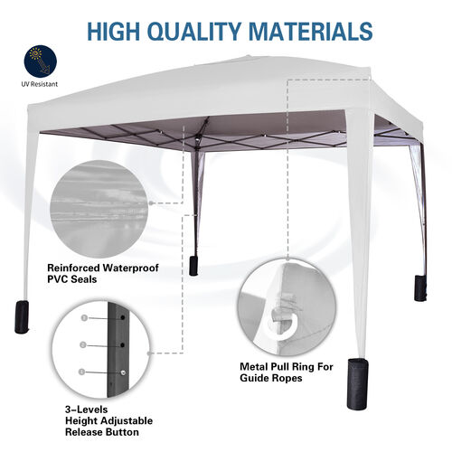3m x 3m Gazebo Resistant Outdoor Garden Marquee Canopy Canopy + side's (White)