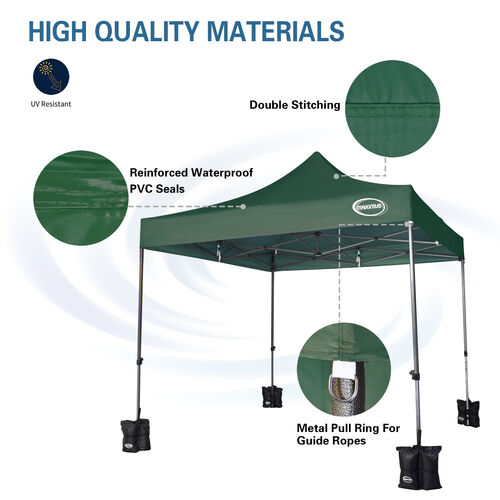 MAXIMUS HEAVY DUTY GAZEBO With Sides (GREEN)
