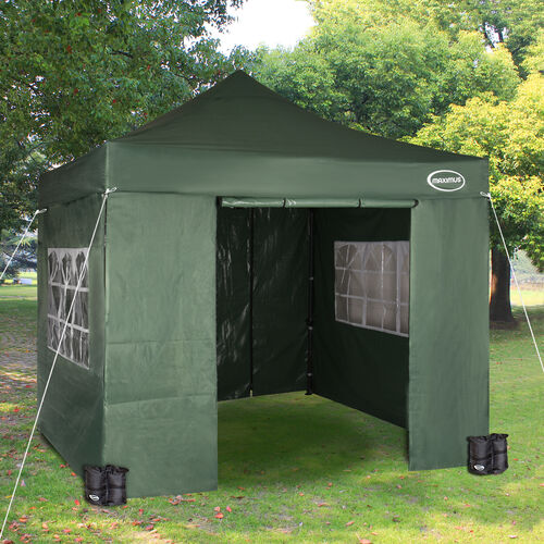 MAXIMUS HEAVY DUTY GAZEBO With Sides (GREEN)