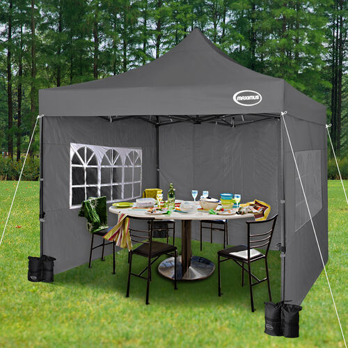 MAXIMUS HEAVY DUTY GAZEBO With Sides (GREY)