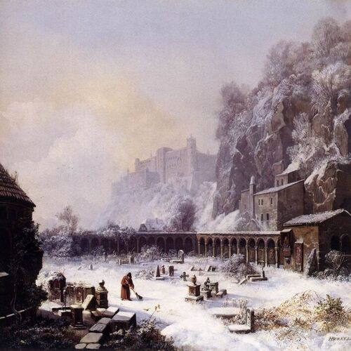 Graveyard of St. Peter's in Winter