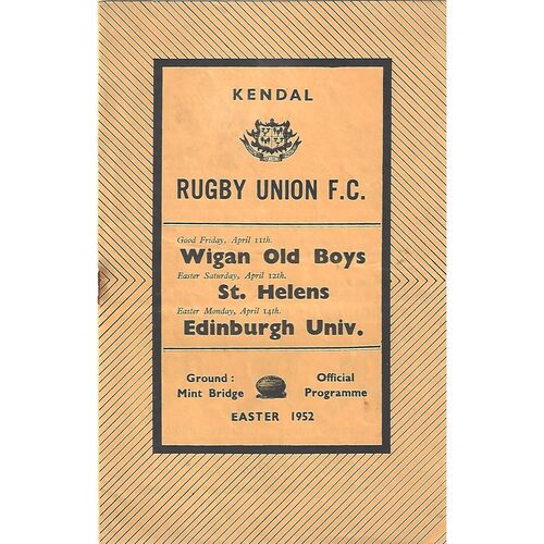 Edinburgh University Away Rugby Union Programmes