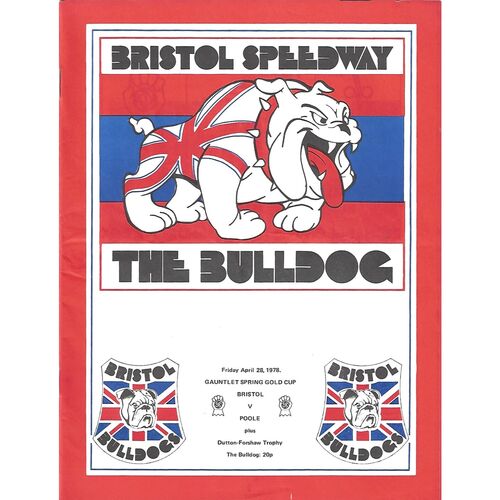 1978 Bristol v Poole Gauntlet Spring Gold Cup (28/04/1978) Speedway Programme