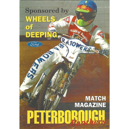 1995 Peterborough Wheels of Deeping Panthers v Eastbourne Hyundai Eagles Premier League (14/04/1995) Speedway Programme