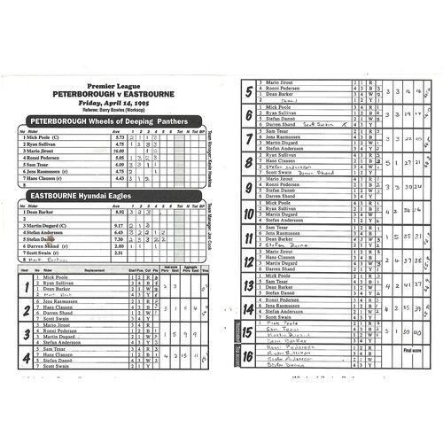 1995 Peterborough Wheels of Deeping Panthers v Eastbourne Hyundai Eagles Premier League (14/04/1995) Speedway Programme