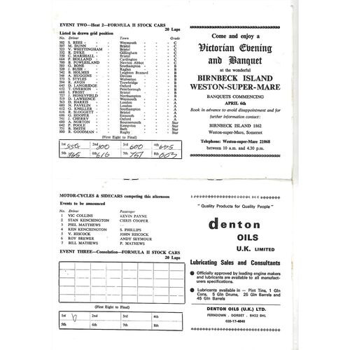 1973 Bristol (24/06/1973) Stock Car Racing Programme