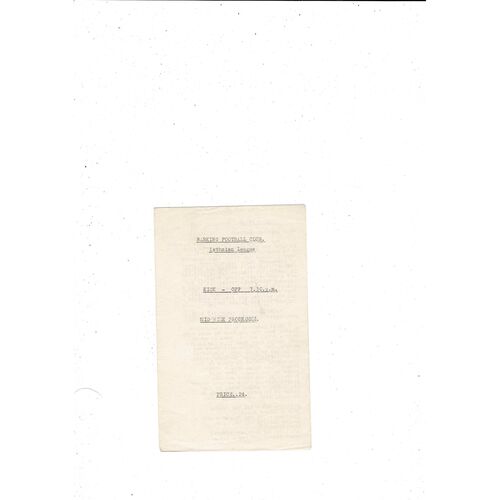 1967/68 Barking v Enfield Football Programme