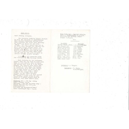 1967/68 Barking v Enfield Football Programme