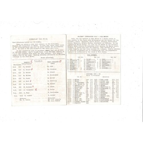 1968/69 Barking v Grays Athletic Amateur Cup Football Programme