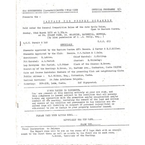 Scramble Racing Programmes