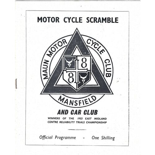 1965 Mansfield Maun Motor Cycle Club Sscamble (25/07/1965) Programme
