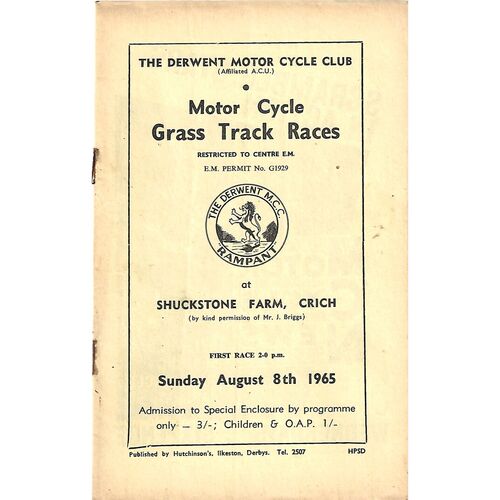 Grass Track Racing Programmes