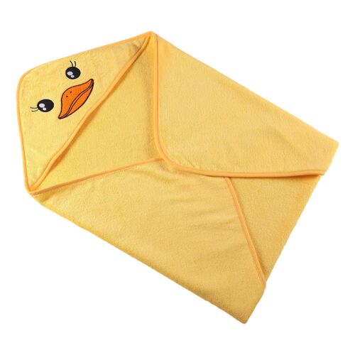 Duck Combed Cotton Hooded Towel - Yellow