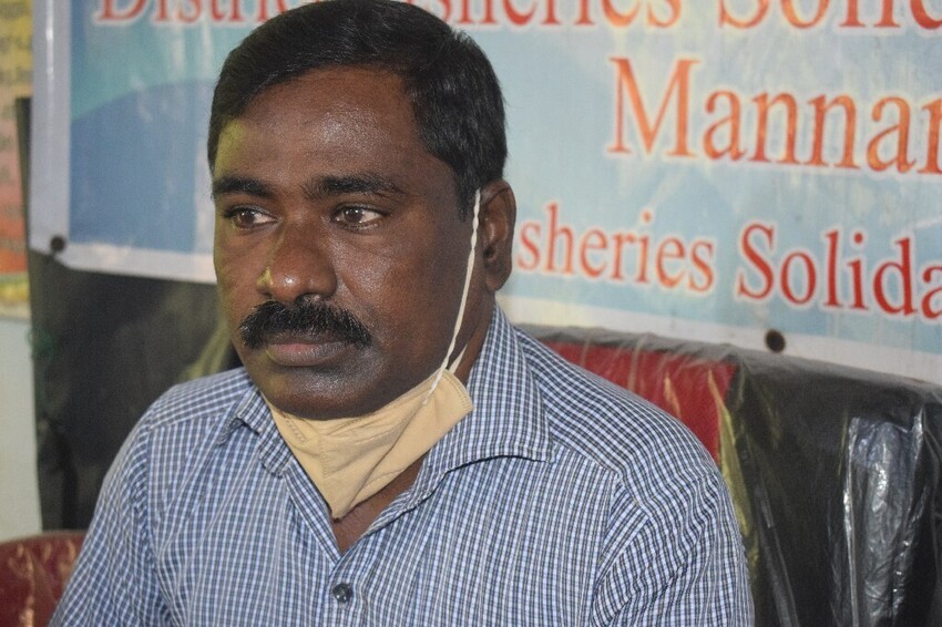 உலக தன்னாதிக்க தினத்தை மீனவர்கள் நினைவு கூற முடியாத நிலையில் வட மாகாண மீனவ இணைய செயலாளர் ஜி.சங்கர்.