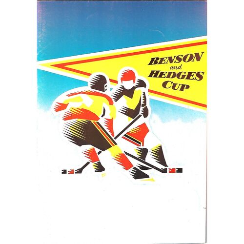 1996/97 Manchester Storm v Slough Jets (29/08/1996) Benson & Hedges Cup Ice Hockey Programme