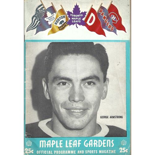 1957/58 Toronto Maple Leafs v Detroit Red Wings (12/10/1957) National League Ice Hockey Programme